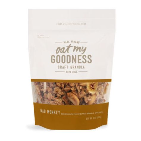 Goodness Craft, Granola Brands, Monkey Craft, Bad Monkey, Satisfying Snacks, Vanilla Granola, Granola Bites, Packaging Snack, Honey Granola