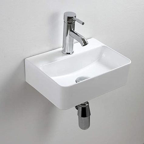 Small Cloakroom Basin, Small Cloakroom, Cloakroom Sink, Ceramic Wash Basin, Wall Hung Basin, Small Basin, Modern Basin, Small Bathroom Sinks, Washbasin Design