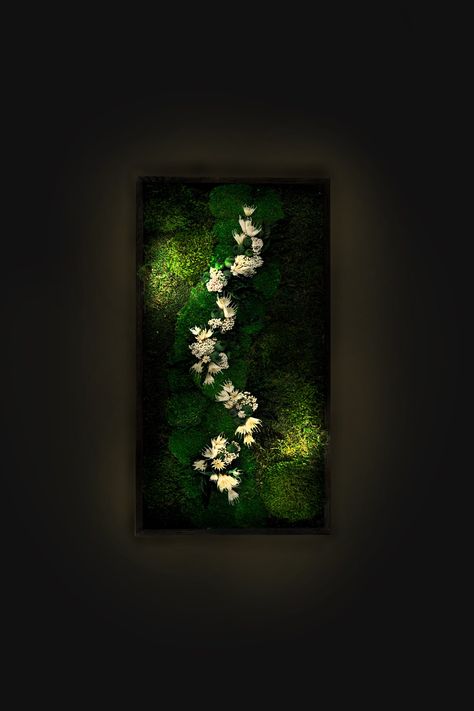 "White Flowers Handmade Plant Artwork | Moss Artwork | Natural Oak and Plants Wall Art | Unique Home Decor Piece | Original LED Wall Art ‼️‼️‼️‼️‼️‼️‼️‼️‼️‼️‼️‼️‼️‼️‼️‼️‼️‼️‼️‼️‼️‼️‼️‼️‼️‼️‼️‼️‼️‼️‼️‼️‼️‼️‼️‼️‼️‼️‼️‼️‼️‼️‼️‼️‼️‼️‼️‼️‼️‼️‼️‼️‼️‼️‼️‼️‼️‼️‼️‼️‼️ IF YOU WANT TO GET THE ART AND INCENSE SYSTEM TOGETHER, YOU MUST ADD IT TO YOUR CART SEPARATELY BY CLICKING THIS LINK:  https://www.etsy.com/listing/1585001597/enchanted-forest-fairy-or-incense-art ‼️‼️‼️‼️‼️‼️‼️‼️‼️‼️‼️‼️‼️‼️‼️‼️‼️‼️‼️‼️‼️ Home Flower Wall, Biophilic Artwork, Moss Wall Ideas, Diy Nature Wall Art, Plant Wall Painting, Ivy Wall Decor, Diy Moss Wall Art, Wall Plant Decor, Interactive Wall Art