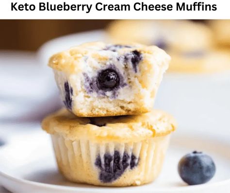 Keto Blueberry Cream Cheese Muffins - EASY KETO RECIPES Savory Keto Muffins, Keto Blueberry Cream Cheese Muffins, Keto Blueberry Cream Cheese, Cheese Benefits, Almond Flour Blueberry Muffins, Ricotta Muffins, Blueberry Cream Cheese Muffins, Keto Blueberry Muffins, Keto Muffins