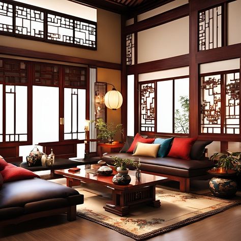 Low table living with a touch of class! ✨ This living room embraces the traditional Asian concept of low table seating. The coffee table is the perfect spot for relaxing and enjoying a cup of tea on the floor. We love the modern lighting and the pops of green with the plant and the throw pillows. Would you dare to try low table seating in your living room? Let me know in the comments! Living Room Styles Traditional, Chinese Living Room, Asian Room, Asian Living Room, Japanese Living Room, Low Table, A Cup Of Tea, Low Tables, Living Table