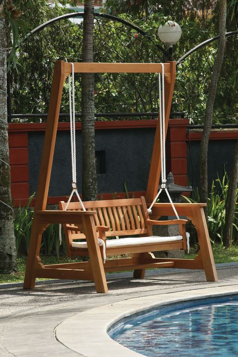 No matter how much you like your interior, you will always be drawn to spend time outside. As humans, we are drawn to nature and fresh air, so having a bac Porch Swing Plans, Backyard Swings, Garden Swing Seat, Cheap Patio, Wooden Swing, Diy Porch, Garden Swing, Wooden Swings, Swing Chair