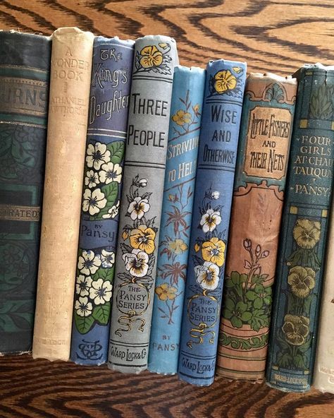 Book Spines Aesthetic, Beautiful Book Spines, Pretty Book Spines, Classic Books With Pretty Covers, Book Spine Design, Vintage Book Spines, Old Hardcover Books, Garden Books, Book Spines