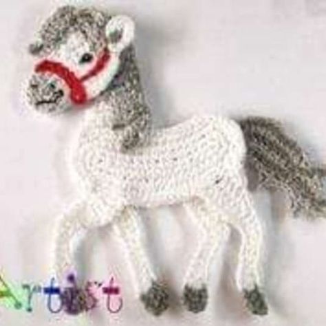 Crochet Horse Applique, Horse Crochet, Crochet Horse, Crochet Applique, Applique Patterns, Knit Crochet, Knitting, Crochet, Pattern