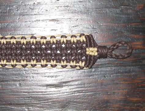 simple macrame guitar strap (head end) | Beweave It Or Knot | Flickr Macrame Guitar Strap Pattern, Macrame Guitar Strap Diy, Macrame Guitar Strap, Guitar Strap Diy, Guitar Strap Pattern, Guitar Straps Diy, Brown Macrame, Simple Macrame, Sewing Crochet