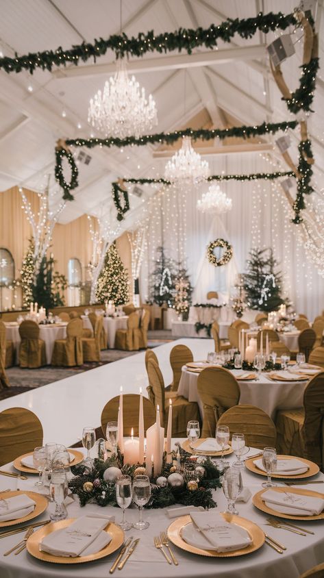 Cozy winter wedding ideas for a special wedding day. Cute Winter Wedding Ideas, New Year Wedding Ideas, Church Decorations For Christmas, Winter Wedding Colors Schemes, Navy Blue Winter Wedding, Wedding Outline, Classy Winter Wedding, Christmas Wedding Bouquet, Green Winter Wedding