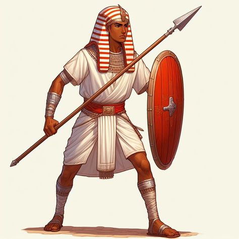 Egyptian Warrior Art, Egyptian Assassin, Egyptian Dnd, Egyptian Soldier, Egyptian Warrior, Egyptian Drawings, Bronze Age Civilization, Warrior Drawing, Western Desert