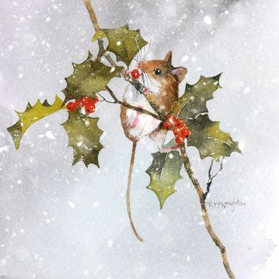 Rachel Mcnaughton | Advocate Art Packaging Card, Charity Christmas Cards, Field Mouse, Christmas Card Art, Advocate Art, Watercolor Christmas Cards, A Happy New Year, Art Licensing, Christmas Paintings