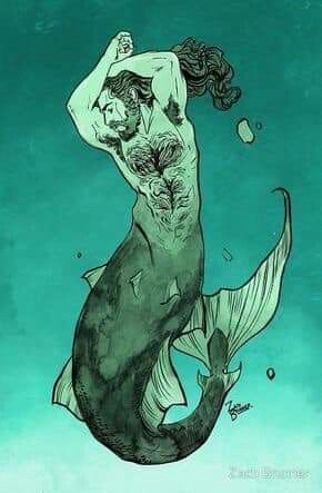 Chest Hair, Mermaid Man, Mermaid Drawings, Mermaids And Mermen, Mermaid Life, Mermaid Art, Gay Art, A Mermaid, Kraken