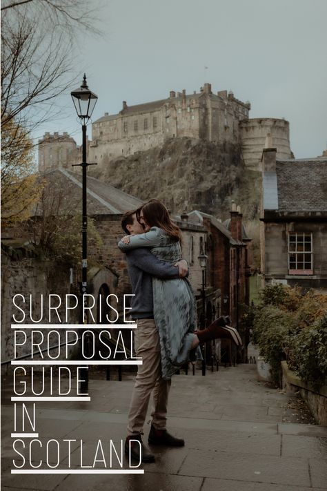 Happy couple celebrating their proposal in Edinburgh, the Vennel Steps and Circus Lane Edinburgh Proposal, Scotland Wedding, Scottish Landscape, Surprise Proposal, Romantic Moments, New Town, Proposal Ideas, Engagement Photoshoot, Awe Inspiring