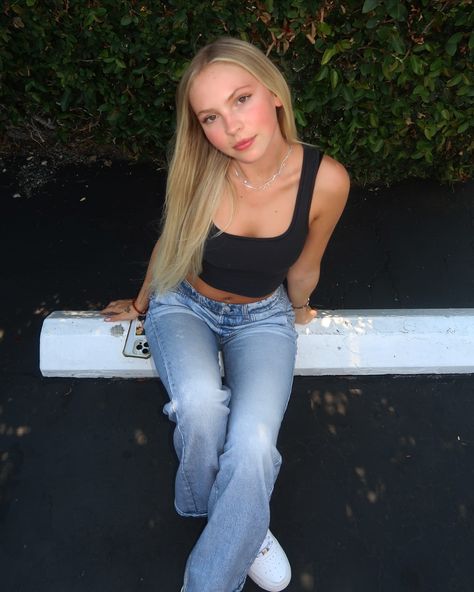 Jordyn Jones Instagram, Jordyn Jones, Calendar Girls, July 10, Black Top, Blue Jeans, Instagram Photos, Photo And Video, Instagram Photo