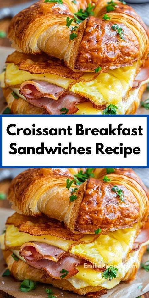 Need a new breakfast sandwich recipe? Our Croissant Breakfast Sandwiches Recipe is perfect for any meal. Easy and tasty, these croissant breakfast sandwiches are ideal for breakfast or dinner. Try this breakfast idea now! Croissant Breakfast Sandwiches, Top Breakfast Recipes, Best Breakfast Ideas, Croissant Breakfast Sandwich, Croissant Sandwich, Breakfast Sandwich Recipes, Croissant Breakfast, Croissant Recipe, The Best Breakfast