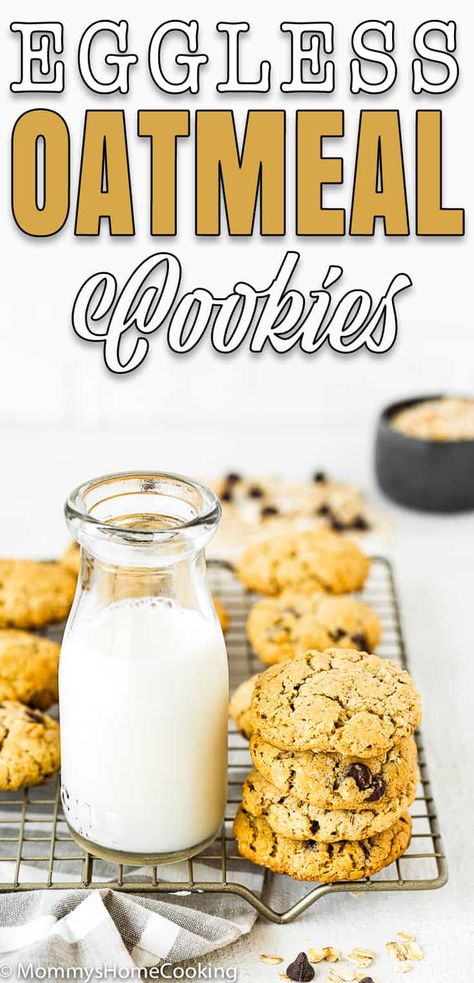 Oatmeal Cookies No Eggs, Cookie Recipe Without Eggs, Eggless Oatmeal Cookies, Cookie Recipes Without Eggs, Healthy Cookies For Kids, Cookies Without Eggs, Oatmeal Cookies Recipes Easy, Crispy Oatmeal Cookies, Oatmeal Biscuits