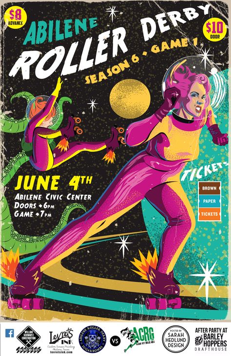 Roller Skating Illustration, Roller Derby Poster, Roller Skate Art, 80s Poster Design, Roller Skating Art, Roller Derby Aesthetic, Roller Derby Art, 80s Poster, Roller Skating Outfits