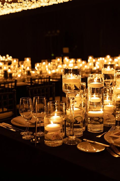 Romantic Candle Lit Wedding, Candle Light Wedding Decor, Candle Wedding Tablescape, Candle Decor Wedding Reception Ideas, Candle Tablescapes Wedding, Candle Lit Wedding Reception, Candles Wedding Decor, Candle Tablescapes, Wedding Reception Candles