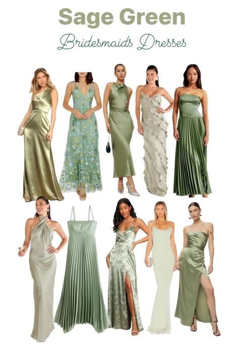 Light Green Silk Bridesmaid Dresses, Green Color Scheme Bridesmaid Dresses, Green Garden Party Dress, Sage Green Mismatched Bridesmaid Dresses, Mismatch Green Bridesmaid Dress, Mismatched Green Bridesmaids, Garden Party Bridesmaids Dresses, Sage Floral Bridesmaid Dresses, Bridesmaid Dresses Mismatched Green