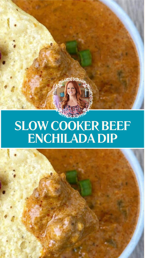 Pioneer Woman Slow Cooker Beef Enchilada Dip Mexican Beef Dip, Pioneer Woman Enchiladas, Christmas Snack Foods, Enchilada Sauce Green, Enchilada Dip Recipe, Cheese Enchilada Sauce, Beef Enchilada Dip, Cream Cheese Enchiladas, Enchilada Dip