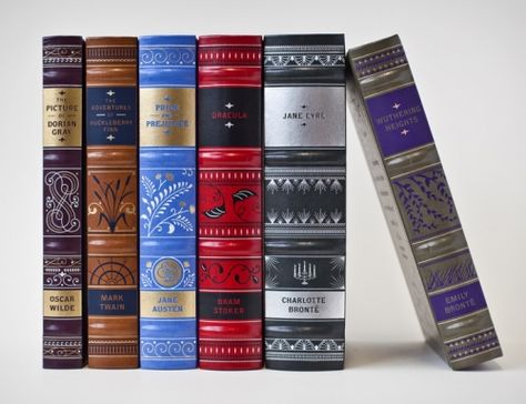 classic books/cover designs Yellena James, Dracula Book, Classics Book, Jessica Hische, Book Spine, Leather Bound Books, Emily Bronte, Charlotte Bronte, Beautiful Typography