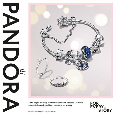 Pandora Moments Celestial Jewelry Make special moments more memorable with Pandora Moments celestial jewelry. These hand-finished pieces are the perfect gifts for the stars in your life who make all your days shine a little brighter. Pandora Celestial Bracelet, Pandora Celestial, Celestial Bracelet, Pandora Green, Halo Jewelry, Pandora Star, Pandora Bracelet Designs, Snowflake Bracelet, Pandora Blue