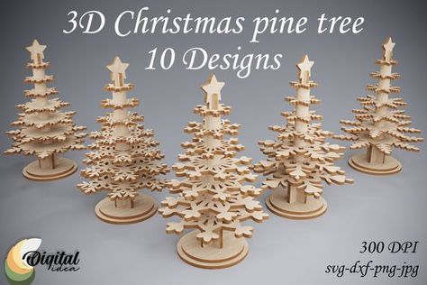 Laser Cut Christmas Ideas Christmas Pine Tree, 3d Christmas Tree, Christmas Tree Stand, 3d Christmas, Glitter Background, Jingle All The Way, Birthday Background, Laser Cut Files, Rainbow Pattern