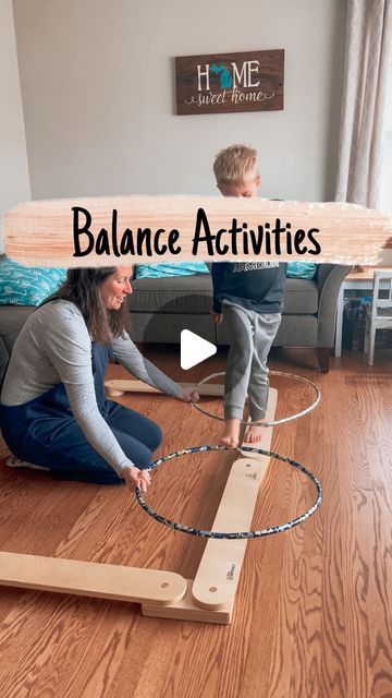 Brittany | Kids/Toddler/Baby Activities on Instagram: "We grabbed some hula hoops and our Learn ‘N Balance Set from @littlepartners and had fun trying out some balance challenges.  All 3 of my boys enjoyed challenging themselves with these balance activities. These activities are great for improving coordination, building confidence, and encouraging cognitive development.   These activities were inspired by: @themickensfam   #kidsactivities #kidsactivity #kidsactivityideas #toddleractivities #toddleractivity #toddleractivityidea #kidsplayideas #toddlerplayideas #grossmotorskills #grossmotorplay #balanceactivities" Balance Activities, Gross Motor Activity, Building Confidence, Baby Activities, Hula Hoops, Games For Toddlers, Toddler Play, Cognitive Development, Gross Motor Skills