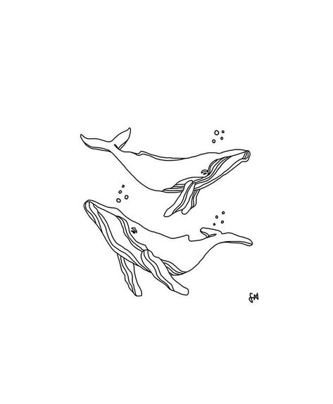 Two Whales Tattoo, Aesthetic Ocean Tattoos, Swimming Shark Tattoo, Animal Tattoo Simple, Simple Ocean Animal Tattoo, Little Ocean Tattoos, Cute Whale Tattoo, Tiny Whale Tattoo, Simple Whale Tattoo