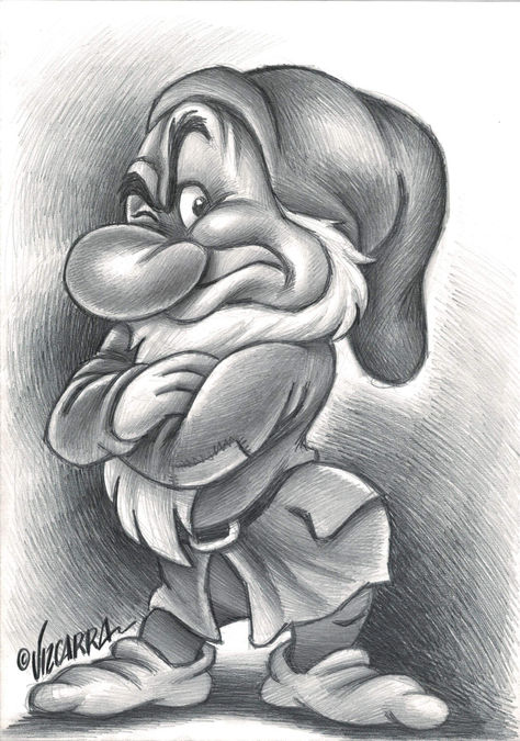 Disney Pencil Sketches, Disney Pencil Drawings Sketches, Black And Grey Cartoon Tattoos, Disney Sketches Pencil Character Design, Disney Pencil Drawings, Grinch Drawing, Easy Cartoon Characters, Cartoon Art Drawing, Sette Nani