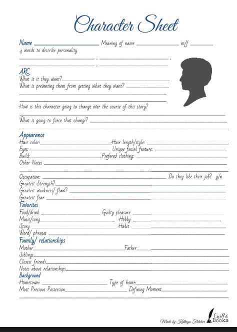 A free Character Sheet on quillandbooks.com Sept 2017 to download the google doc Character Cheat Sheet Writing, Character Form Template, Character Sheet Writing Worksheets, In Depth Character Sheet, Roleplay Character Sheet, Free Character Sheet, Character Builder Template, Character Concept Sheet Template, How To Make A Character Reference Sheet