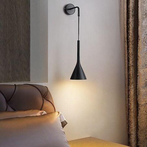 Scandinavian Industrial Interior, Living Room Pieces, Bedside Wall Lamp, Black Wall Lamps, Living Room Background, Wall Lights Bedroom, Wall Lamps Bedroom, Indoor Wall Lights, Cozy Decor