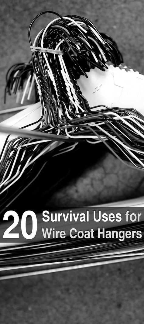 20 Survival Uses for Wire Coat Hangers. Before you throw all those old hangers away, you should know there are several ways you can make use of them in a survival scenario. #Urbansurvivalsite #Alternativeusesforthings #Survivaluses #Usesforwirecoathangers Wire Hanger Crafts, Wire Coat Hangers, Doomsday Preppers, Hanger Crafts, Survival Supplies, Urban Survival, Survival Techniques, Coat Hangers, Survival Bracelet