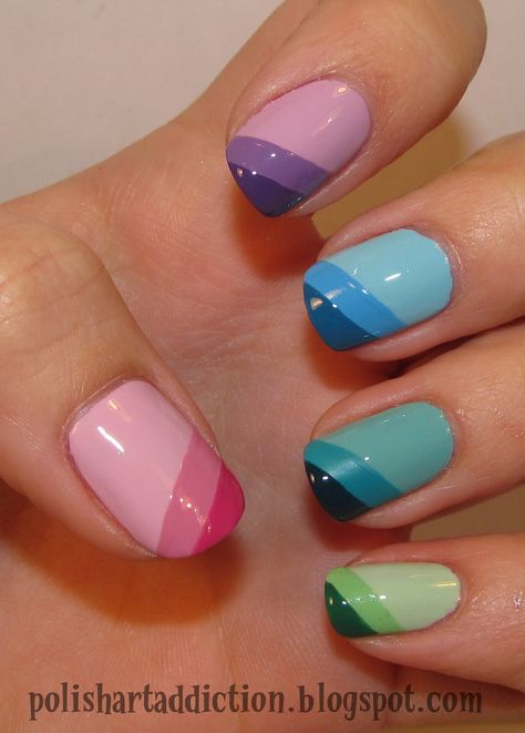 pastel. Multicolored Nails, No Chip Nails, Design Nails, Designs Nail, Nail Styles, Colorful Nail Designs, Color Pastel, Pastel Nails, Cute Nail Art