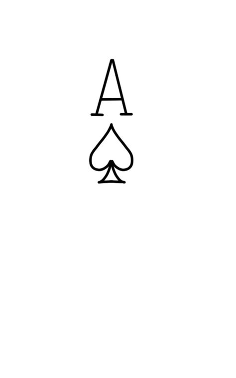 Small Spades Tattoo, Spade Finger Tattoo, Ace Of Hearts Tattoo Design, Ace Of Spades Tattoo Behind Ear, A Spade Tattoo, Ace Tattoo Ideas, Ace Of Hearts Tattoo, Tat Stencils, Aces Tattoo