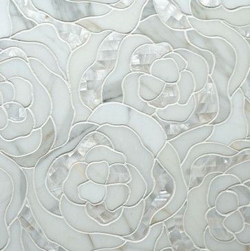 Chrysanthemum Calacatta Gold With Mother Of Pearl - beautiful for flooring or accent wall of a bathroom Eclectic Tile, Shell Tiles, Calacatta Gold Marble, Eclectic Bathroom, Shell Mosaic, Artistic Tile, Tile Showroom, Calacatta Gold, Beautiful Tile