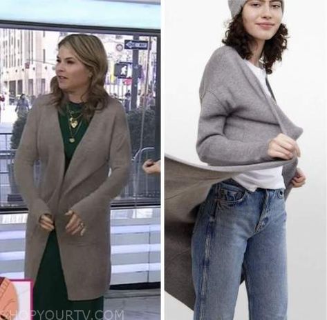 The Today Show: February 2023 Jenna Bush Hager's Long Cashmere Cardigan Sweater Casual V-neck Cashmere Sweater Coat, Tailored Single-breasted Winter Cardigan, Ella Open-front Long Sweater-blazer, Textured Knit Long Sleeve Cashmere Cardigan, Cashmere Fashion, Long Cashmere Cardigan, Jenna Bush Hager, Jenna Bush, Single-breasted Long Sleeve Cashmere Outerwear