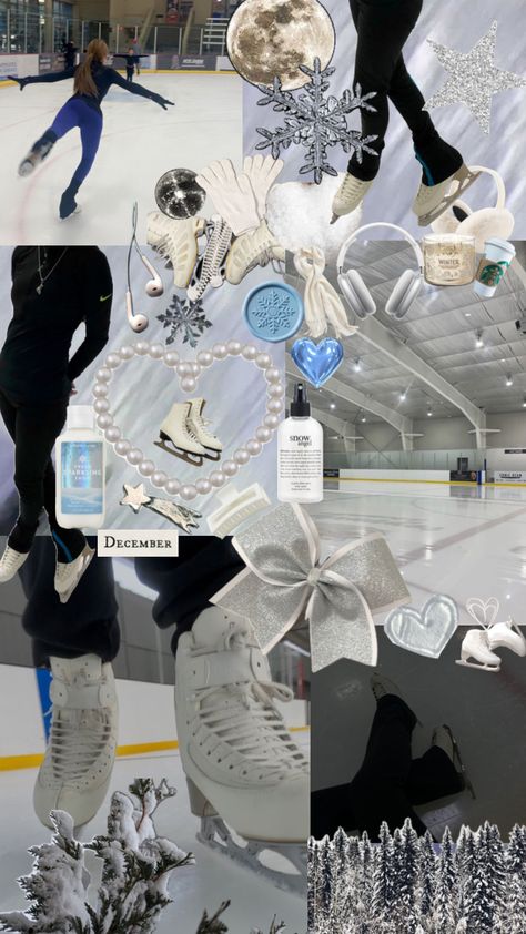 ice skating mood board⛸️ Skater Room Decor, Skater Aesthetic Wallpaper, Skate Aesthetic Wallpaper, Skater Wallpaper, Skater Room, Ice Skating Photography, Skating Pictures, Figure Ice Skates, Christmas Ice Skates