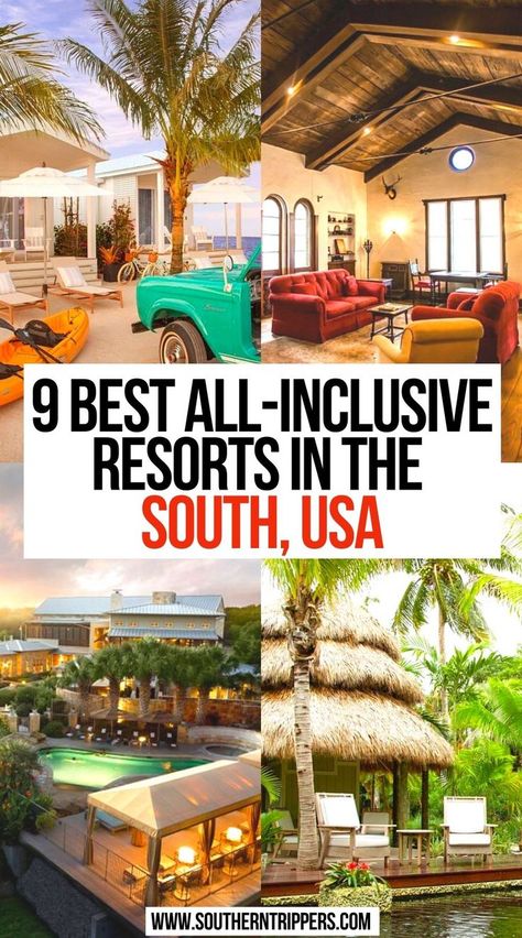 9 Best All-Inclusive Resorts In The South USA Us All Inclusive Resorts, Honeymoon Destinations All Inclusive, Resorts In The Us, Us Honeymoon Destinations, Resorts Usa, Us Couple, Florida Beach Resorts, All Inclusive Beach Resorts, Resorts For Kids