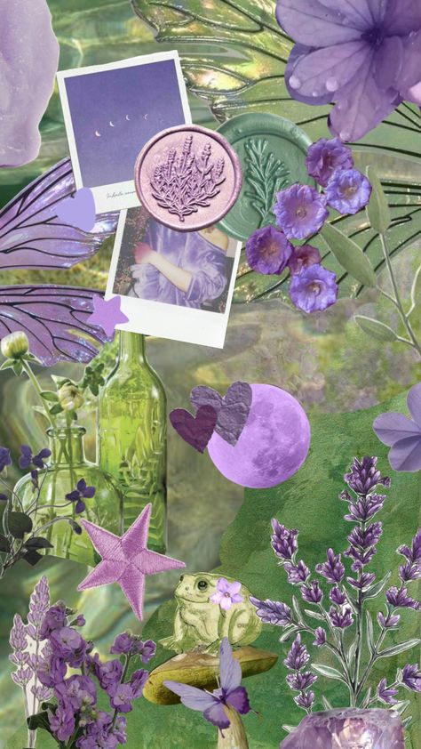 Purple And Green Poster, Green Purple Moodboard, Lilac And Green Wallpaper, Green And Lilac Aesthetic, Lilac And Sage Aesthetic, Violet And Green Aesthetic, Purple And Green Wallpaper Iphone, Purple Green Aesthetic Wallpaper, Purple And Green Mood Board