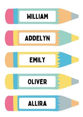 Flash Freebie! Editable Pencil Name Tags BBE Pencil Name Tags, Tag Template Free, Classroom Name Tags, Reference Template, Birthday Board Classroom, Student Name Tags, Desk Name Tags, Second Grade Writing, Name Tag Templates