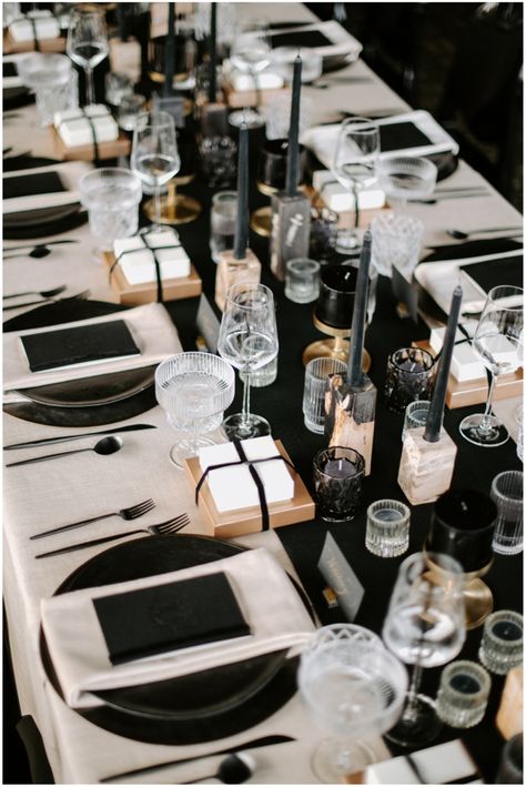 Bridesmaid Proposal Party, Proposal Party, Monochrome Weddings, Black And White Wedding Theme, Tafel Decor, White Wedding Theme, Dark Wedding, New Year's Eve Celebrations, Black White Wedding