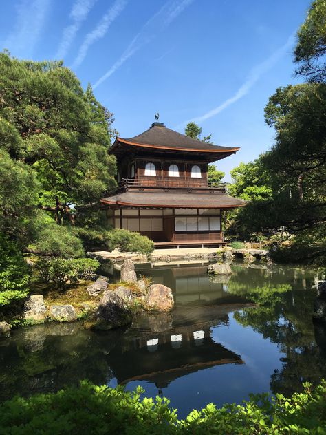 This is a picture I took of Ginkaku-ji in Kyoto Japan early last May. So beautiful I had to share. Ginkakuji, Beautiful Japanese Gardens, Japanese Rock Garden, Zen Rock Garden, Asian House, Air Travel Tips, Zen Gardens, Asian Garden, House In Nature