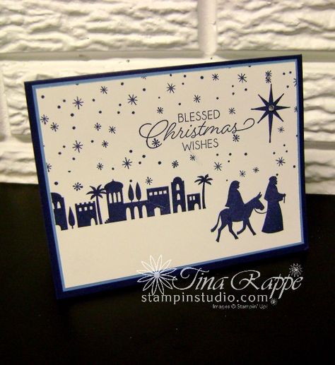 Keep it Simple Christmas Card; Day 3 - Stampin' Studio Night In Bethlehem, Nativity Christmas Cards, Christmas Cards 2017, Christian Christmas Cards, Bethlehem Christmas, Christmas Cards 2018, Religious Christmas Cards, Homemade Christmas Cards, Stampin Up Christmas Cards