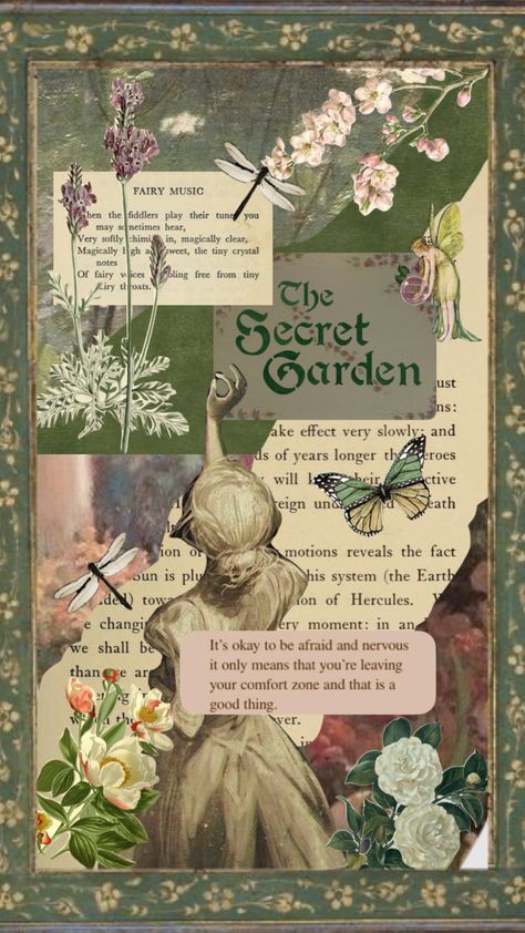 The Secret Garden Wallpaper, Secret Garden Wallpaper, Fairy Music, Journal Pics, Summer Vision, Garden Wallpaper, Vintage Dress Patterns, The Secret Garden, Vintage Dress