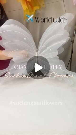 793 likes, 36 comments - hoagiaysuchin el August 30, 2024: "Giant Flowers | How to make a giant organza butterfly. We can deliver our product to any place in the world. Contact to get more information about the flowers and courses #suchingiantflowers #handmade #handmadeflowers #tutorial". empty, earth, river, sat, complete Organza Butterfly, Giant Butterfly, Butterfly Tutorial, Organza Flowers, Giant Flowers, Butterfly Decorations, 90th Birthday, The Flowers, Handmade Flowers