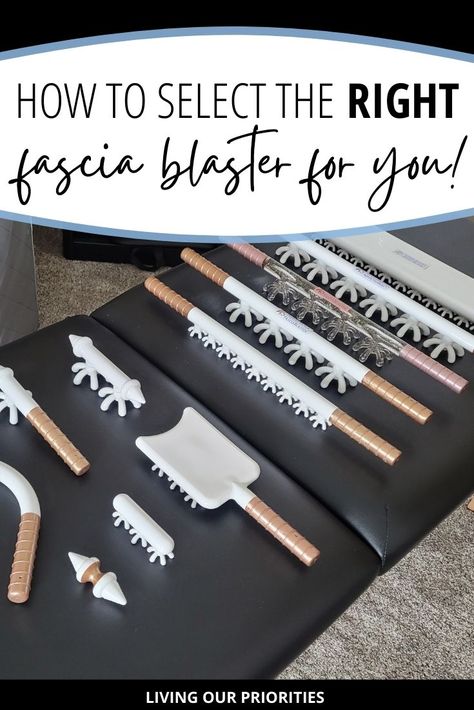 Overwhelmed with the selection of Fascia Blaster tools? Let me help! In this post I show you how to use all the tools so you can make a better decision before purchasing. #fasciablaster #livingourpriorities Ashley Black Fascia Blaster Results, Fascia Blasting How To, Diy Fascia Blaster, Fascia Roller, Fascia Blaster How To, Facia Blasting Before And After, Fascia Blasting Face Before And After, Fascia Training, Ashley Black Fascia Blaster