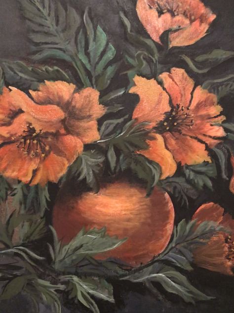 Fall Flower Inspiration – TheTaste100 Flowers Acrylic Painting, Canvas With Acrylic Paint, Beautiful Acrylic Painting, Flowers Acrylic, Fall Flower, Flower Inspiration, Dream Design, Fall Floral, Fall Flowers