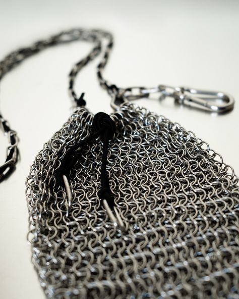 this beautiful chainmail mini bag is available for sale today and tomorrow at @wzory_targi_rzemiosła in @elektrownia_powisle 🫶🏻 it’s fully handmade & made of 100% stainless steel rings Cross Shoulder Bags, Chain Mail, Phone Wallet, Stainless Steel Rings, Warsaw, Waist Bag, Try On, Mini Bag, Hand Weaving