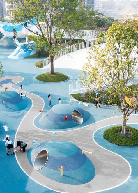 Playground Landscape Design, Kids Playground Design, Water Park Design, Playground Plan, Playground Architecture, Kid Playground, Play Grounds, Playgrounds Architecture, Playground Kids