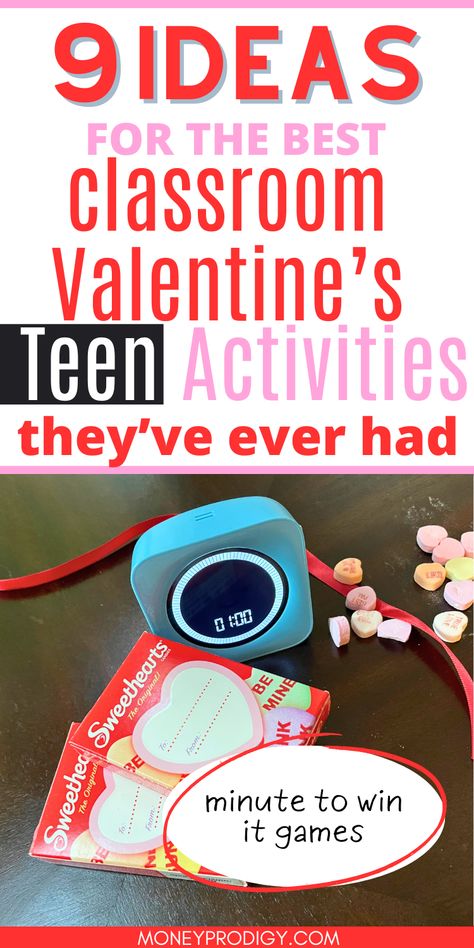 Classroom Valentine's activities ideas for teens - some seriously fun and easy prep Minute-to-Win-It games your high school students will LOVE if you surprise them with. Financial Literacy Activities, Teaching Kids Money, Valentine's Activities, Teen Activities, Kids Money Management, Life Skills Kids, Consumer Math, Student Finance, Money Activities