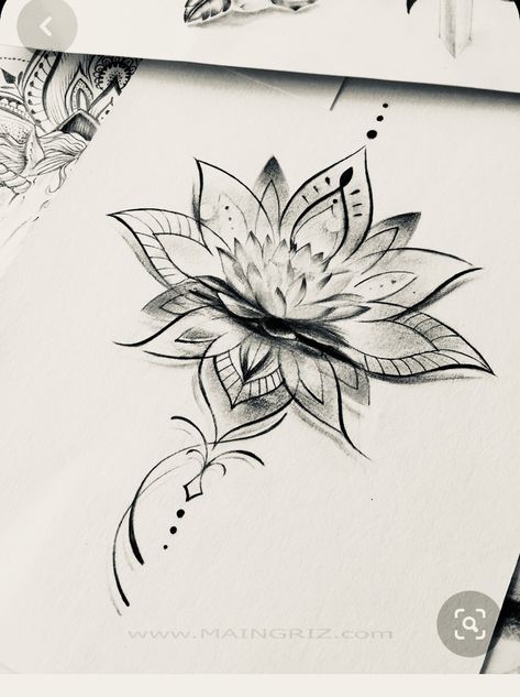 Lotus Tattoo Drawing, Tato Mandala, Lotusblume Tattoo, Lotus Tattoo Design, Girls Tattoo, Muster Tattoos, Beautiful Tattoo, Spiritual Tattoos, Lotus Tattoo