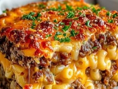 Cheesy Mac and Cheese Meatloaf Casserole Recipe – Easy, Delicious Comfort Food - NewsBreak Mac & Cheese Meatloaf Casserole, Meatloaf And Mac And Cheese Casserole, Meatloaf Mac And Cheese Casserole, Mac And Cheese Meatloaf, Mac N Cheese Meatloaf Casserole, Mac And Cheese Meatloaf Casserole, Meat Casseroles, Cheeseburger Meatloaf Recipes, Cheese Meatloaf